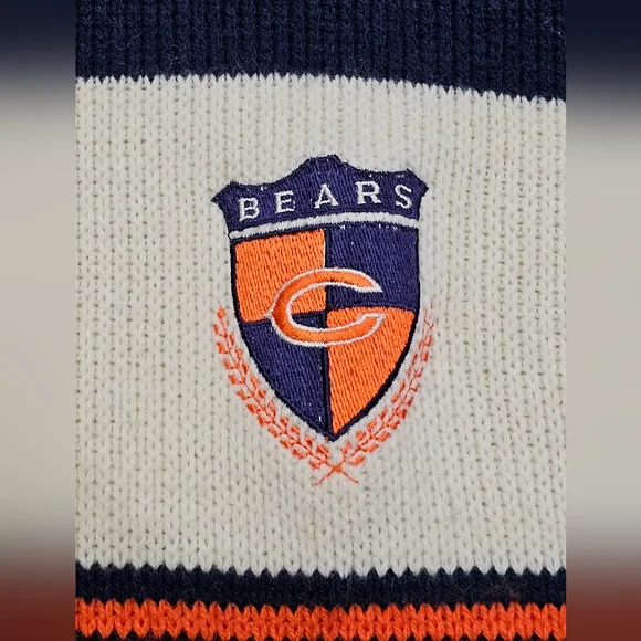 Vtg 80's Chicago Bears Cliff Engle Wool Knit Sweater NFL Large Mike Ditka Payton - Picture 5 of 8